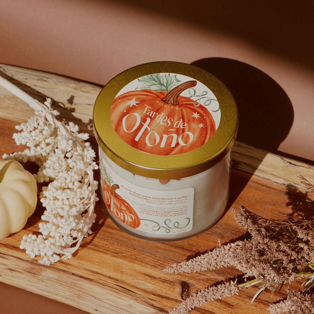 Vela HOME aromática de soya “Tardes de Otoño” – Pumpkin Spice 411 g (Copia)