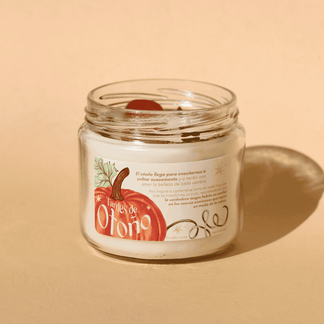 Vela aromática de soya “Tardes de Otoño” – Pumpkin Spice 240 g