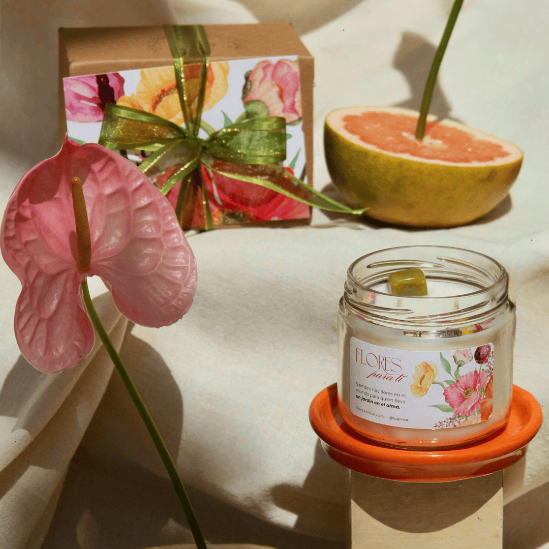 Vela aromática regalo del Día de las Madres - Flores para ti 240 g
