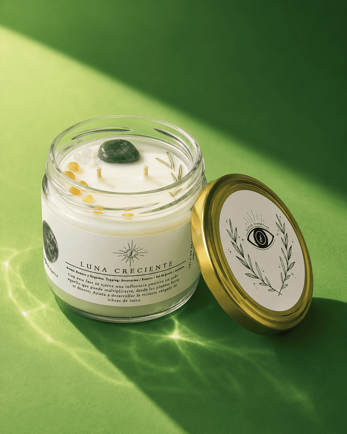 Vela de soya Luna Creciente aroma a romero y orquídea 240 g