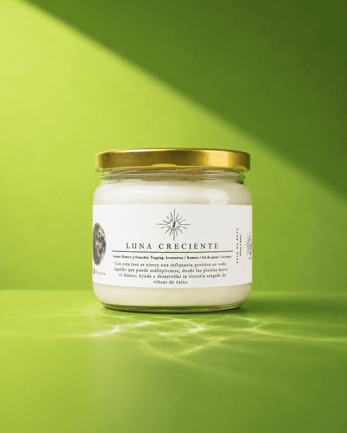 Vela de soya Luna Creciente aroma a romero y orquídea 240 g