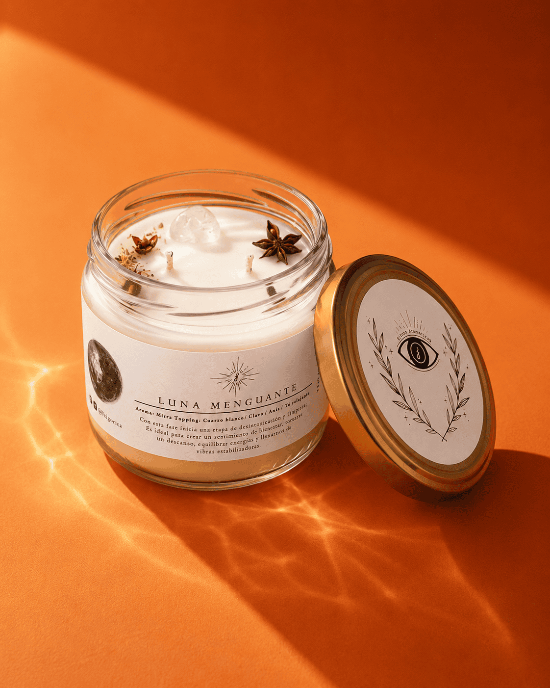 Vela de soya Luna Menguante aroma a mirra y sándalo 240 g