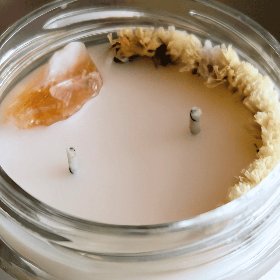 Vela aromática de soya Beso al Cielo aroma a flor de cempasúchil 240 g