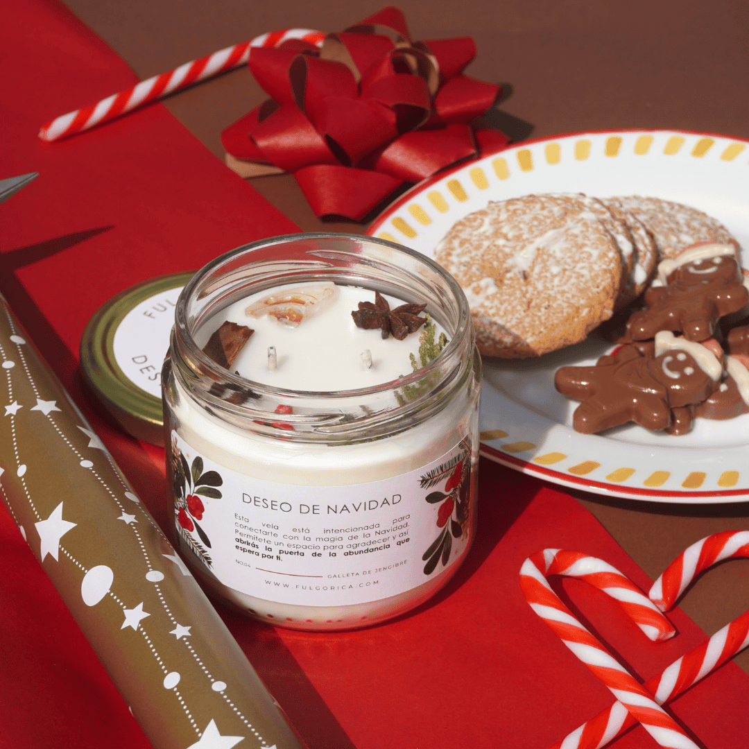 Vela Deseo de Navidad - aroma a galleta de jengibre 240 g