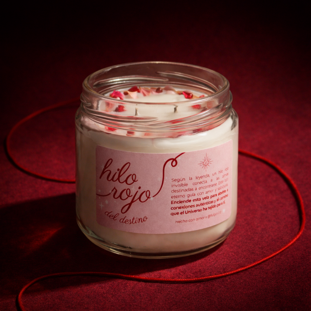 Vela Ritual: Hilo Rojo del Destino | Amor y las Almas Destinadas – 240 g