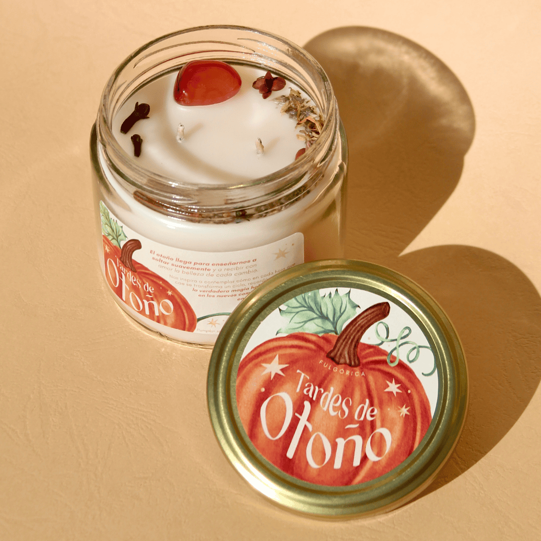 Vela aromática de soya “Tardes de Otoño” – Pumpkin Spice 240 g