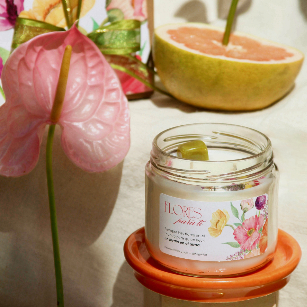 Vela aromática regalo del Día de las Madres - Flores para ti 240 g