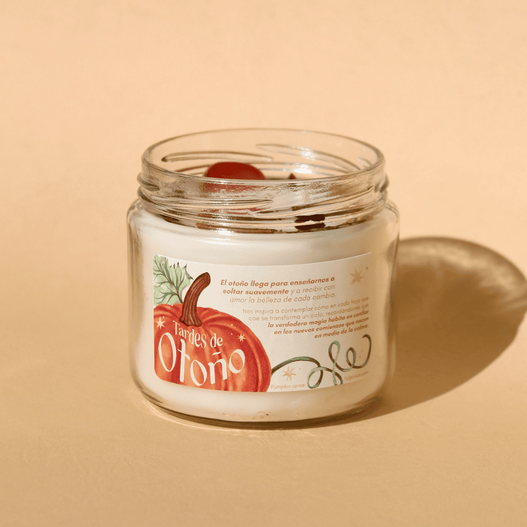 Vela aromática de soya “Tardes de Otoño” – Pumpkin Spice 240 g