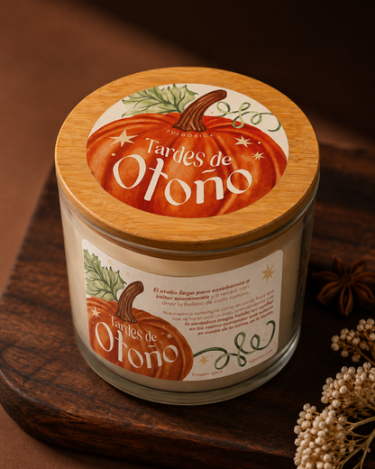 Vela HOME aromática de soya “Tardes de Otoño” – Pumpkin Spice 411 g (Copia)