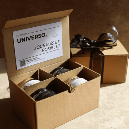 Kit Manifiesta con el Universo: 4 velas aromáticas de cera de soya 100 g + ritual para intencionar el 2025