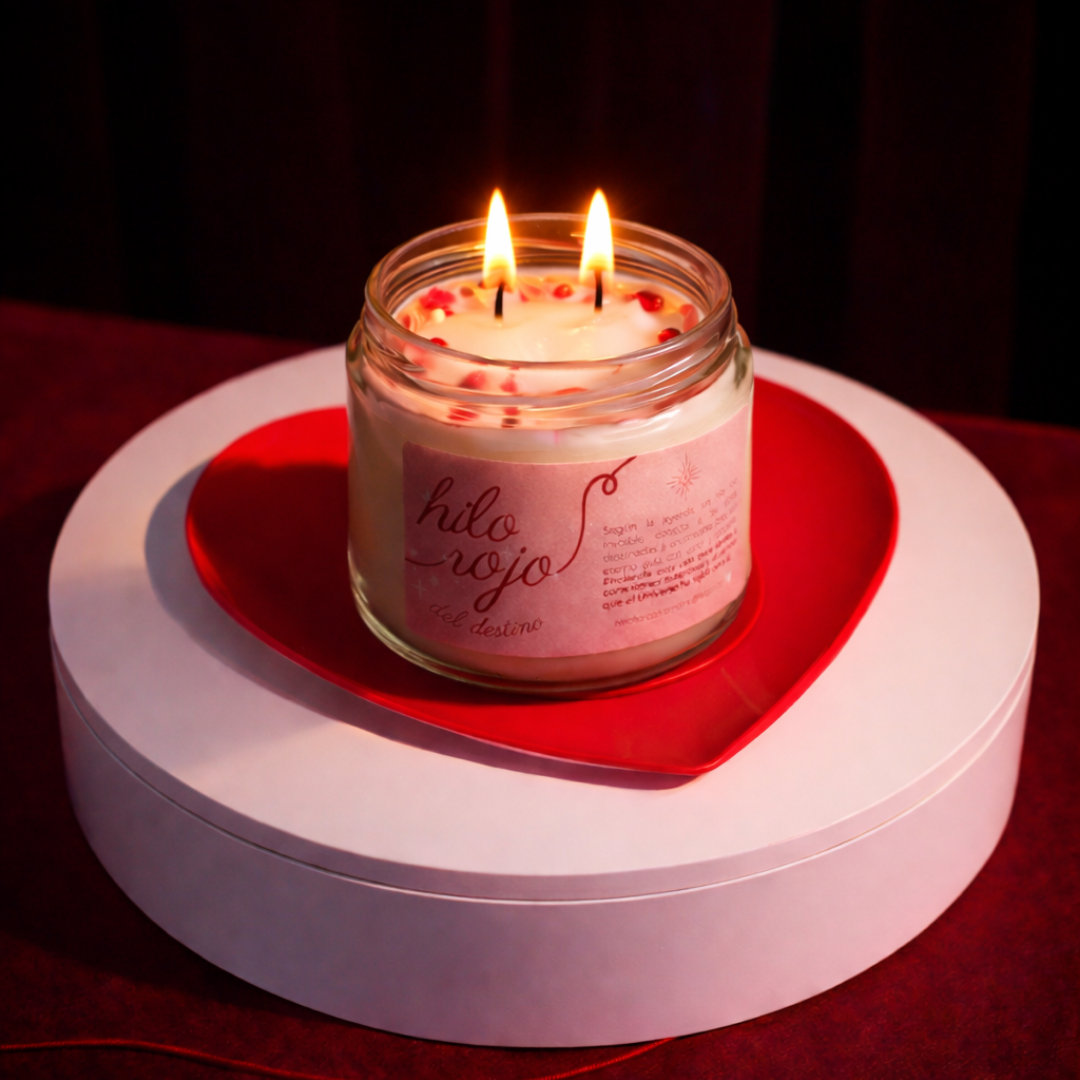 Vela Ritual: Hilo Rojo del Destino | Amor y las Almas Destinadas – 240 g