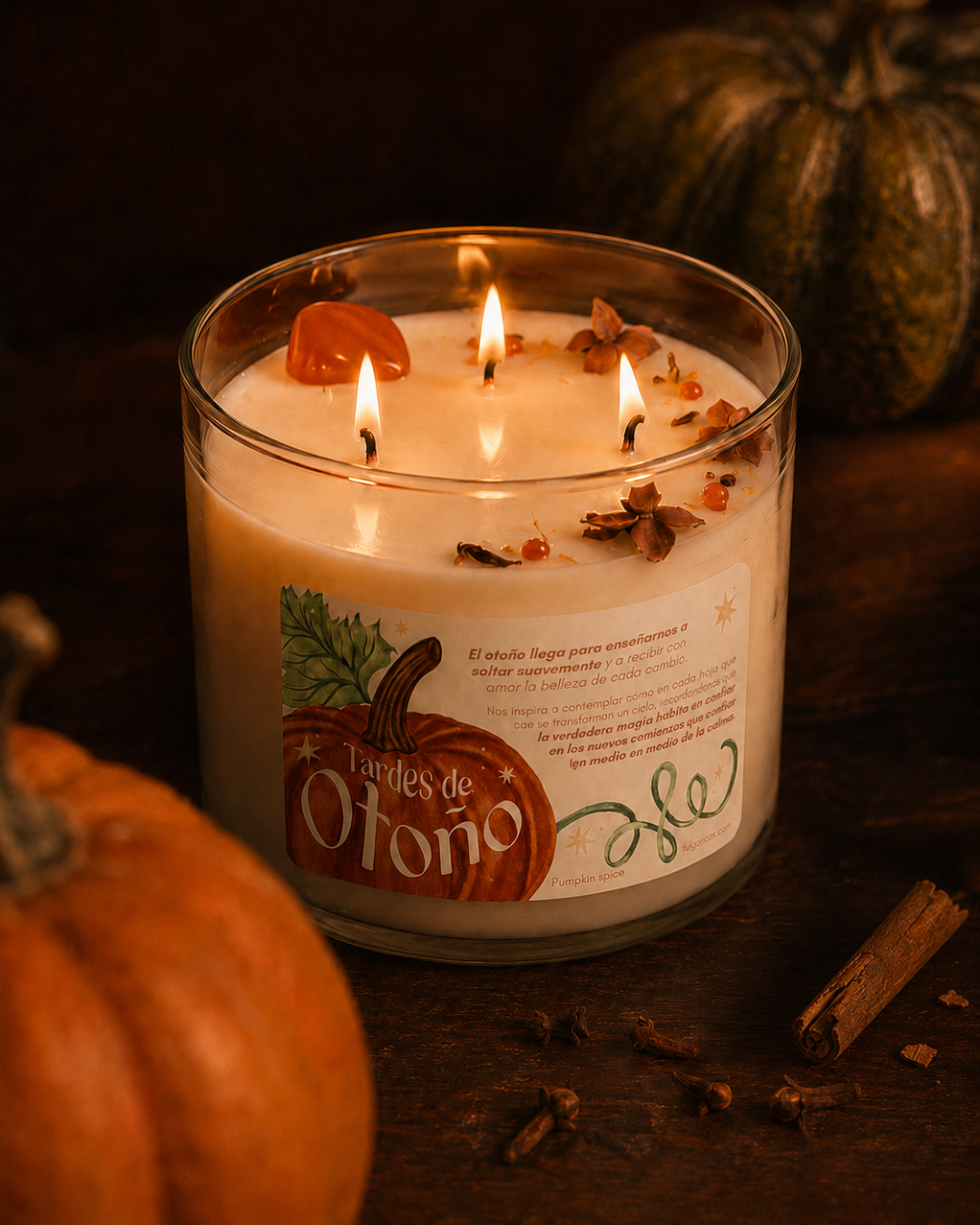 Vela HOME aromática de soya “Tardes de Otoño” – Pumpkin Spice 411 g (Copia)