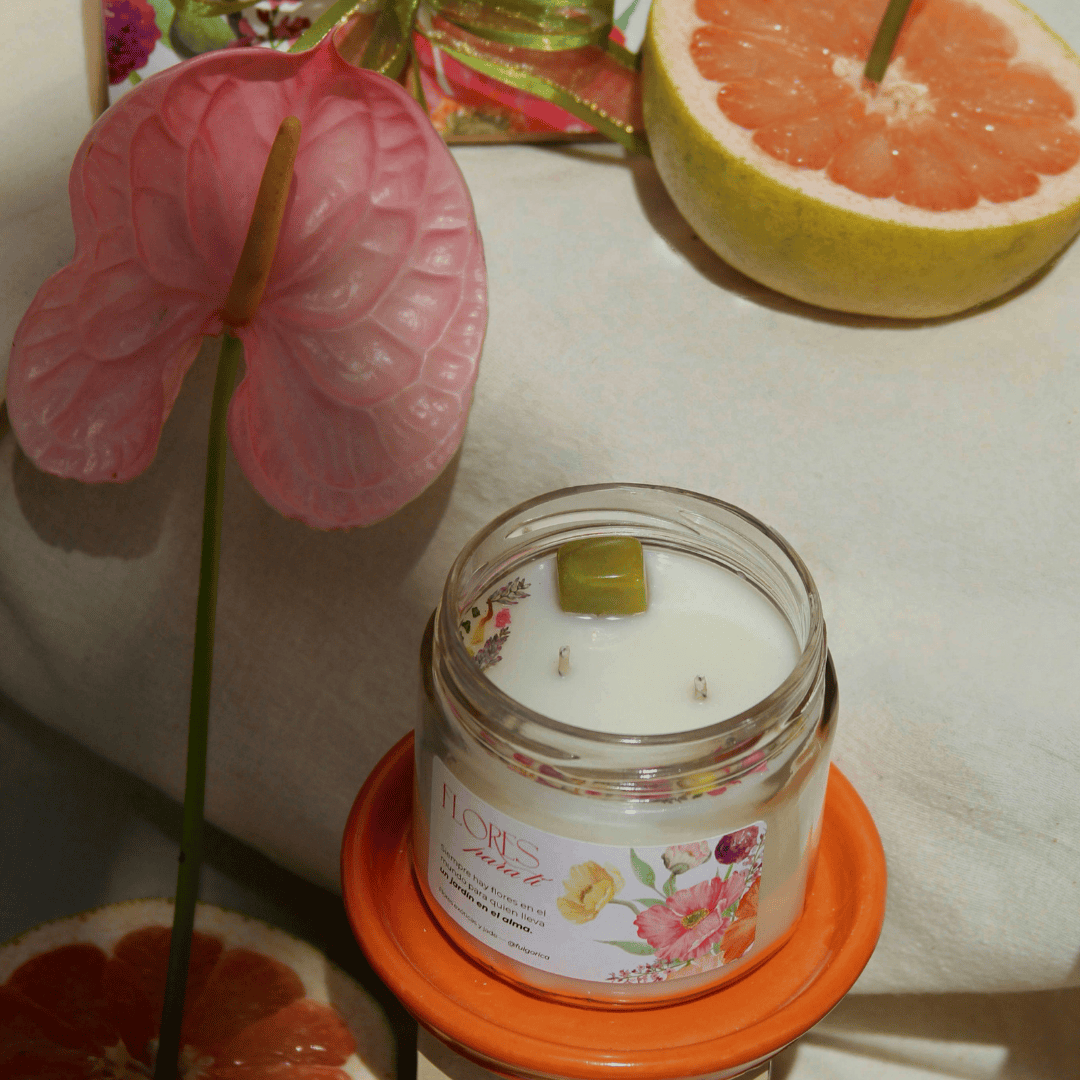 Vela aromática regalo del Día de las Madres - Flores para ti 240 g
