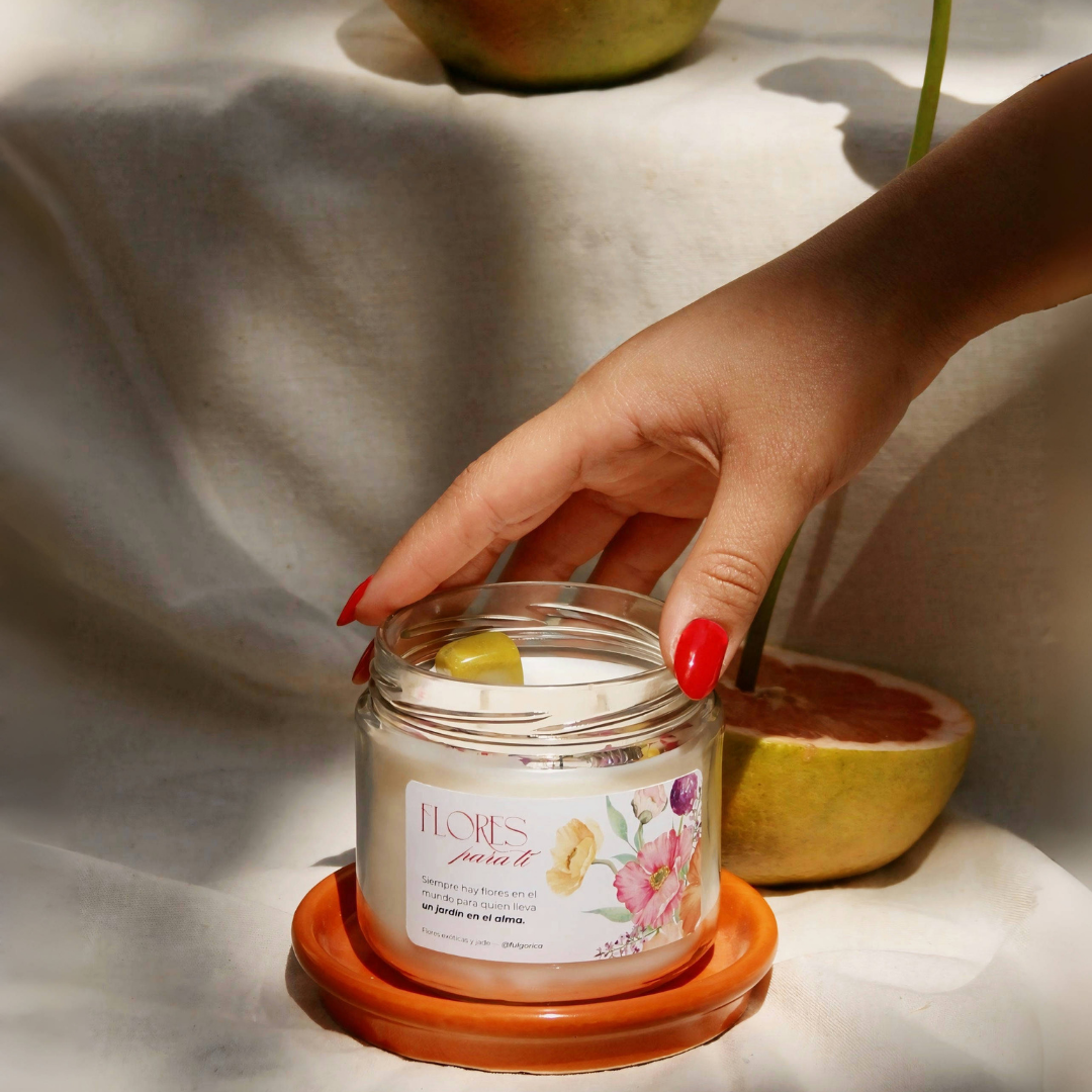 Vela aromática regalo del Día de las Madres - Flores para ti 240 g