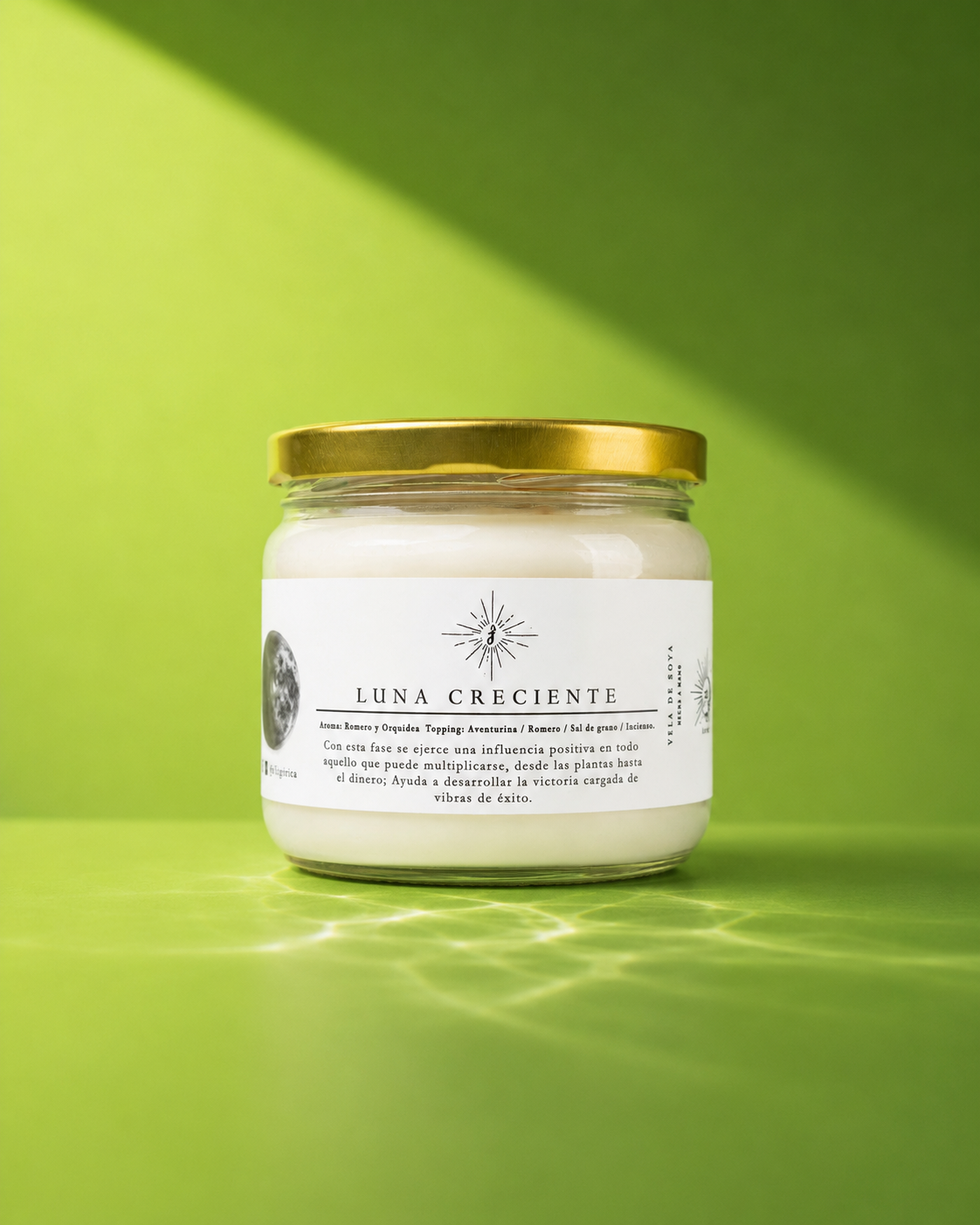 Vela de soya Luna Creciente aroma a romero y orquídea 240 g