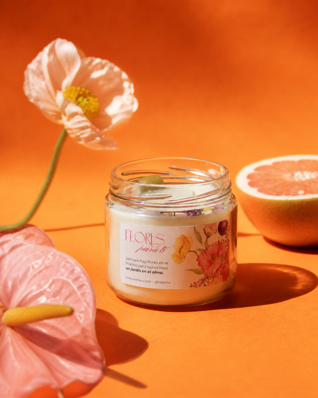 Vela Flores para ti - aroma a flores exóticas 240 g