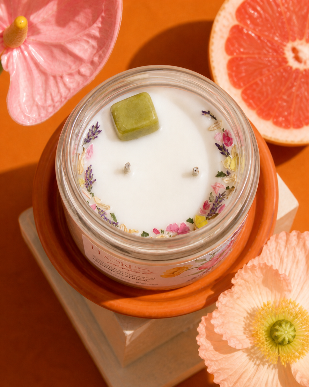 Vela Flores para ti - aroma a flores exóticas 240 g