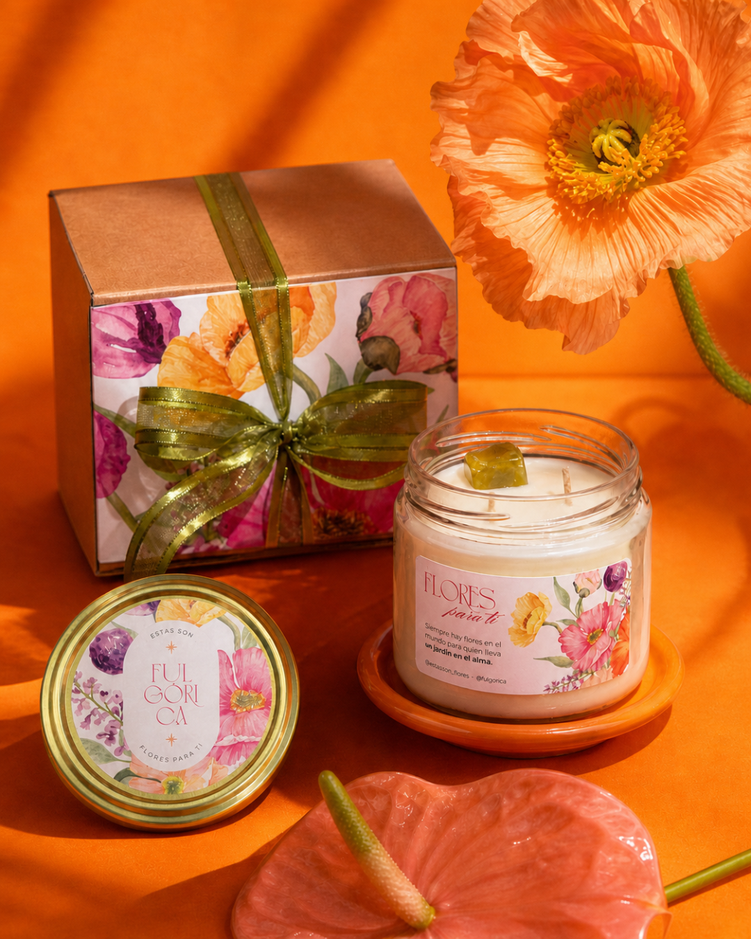 Vela Flores para ti - aroma a flores exóticas 240 g