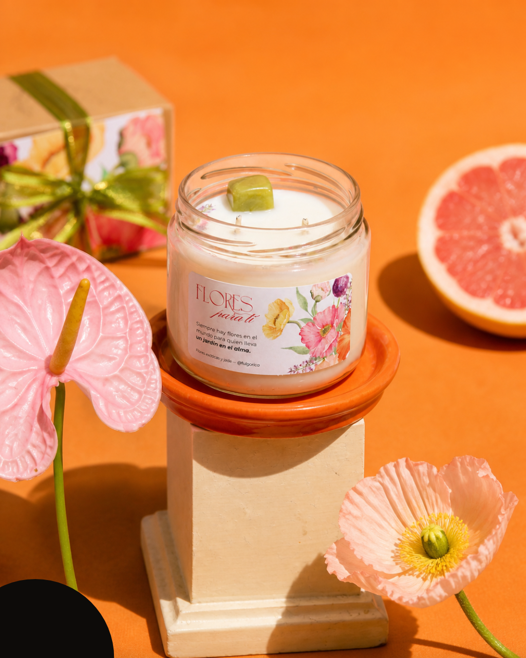 Vela Flores para ti - aroma a flores exóticas 240 g