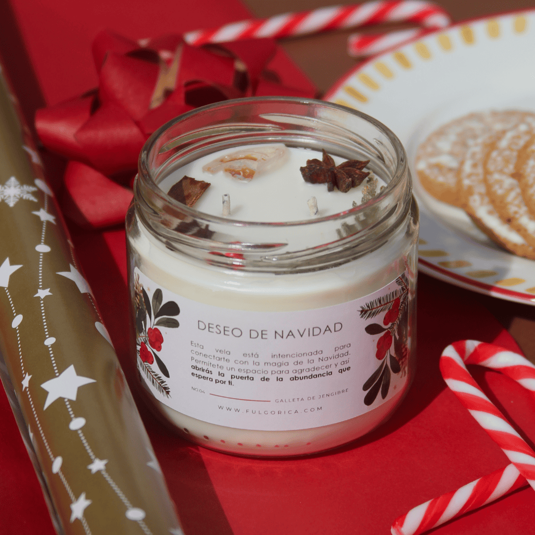 Vela Deseo de Navidad - aroma a galleta de jengibre 240 g