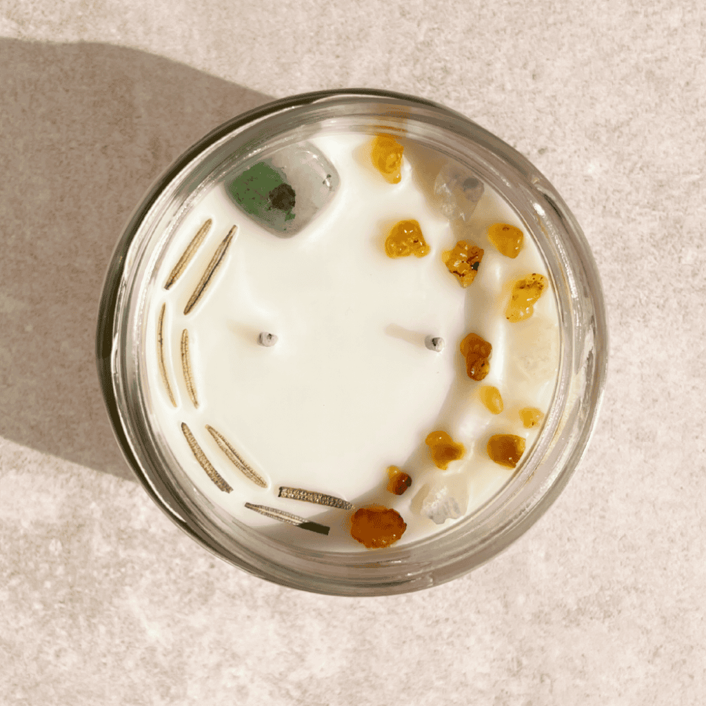 Vela aromática de soya Luna Creciente aroma a romero y orquídea 240 g