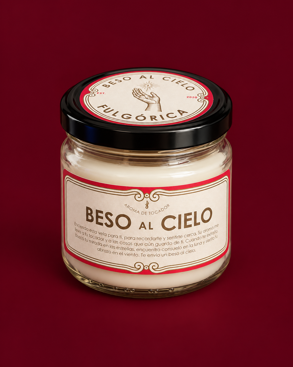 Vela Beso al Cielo — Aroma de Tocador 240g