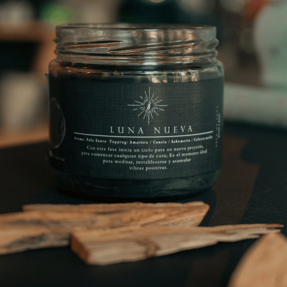 Vela aromática de soya Luna Nueva aroma a Palo Santo 240 g